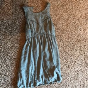 Blue, flowy sun dress